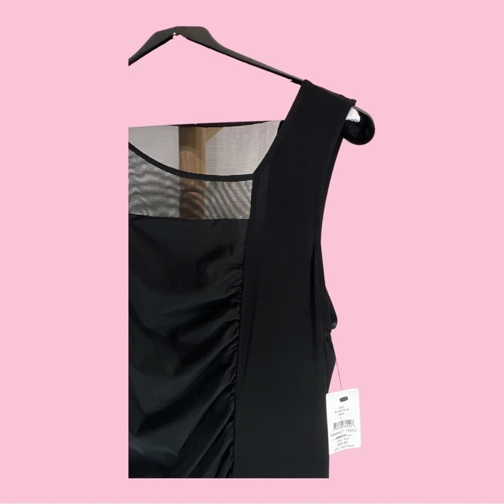 DKNY Women’s Black Any Occasion Even Prom Dress Sleeveless MIDI Size L, NWT - Picture 2 of 6